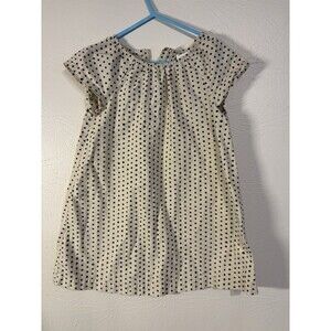 Hanna Anderson 100 4T Cream Dress Allover Polka Dot Sundress